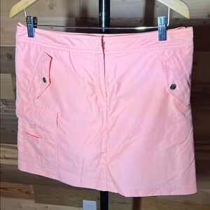 Izod Peach Skirt with Silver Button Accents
